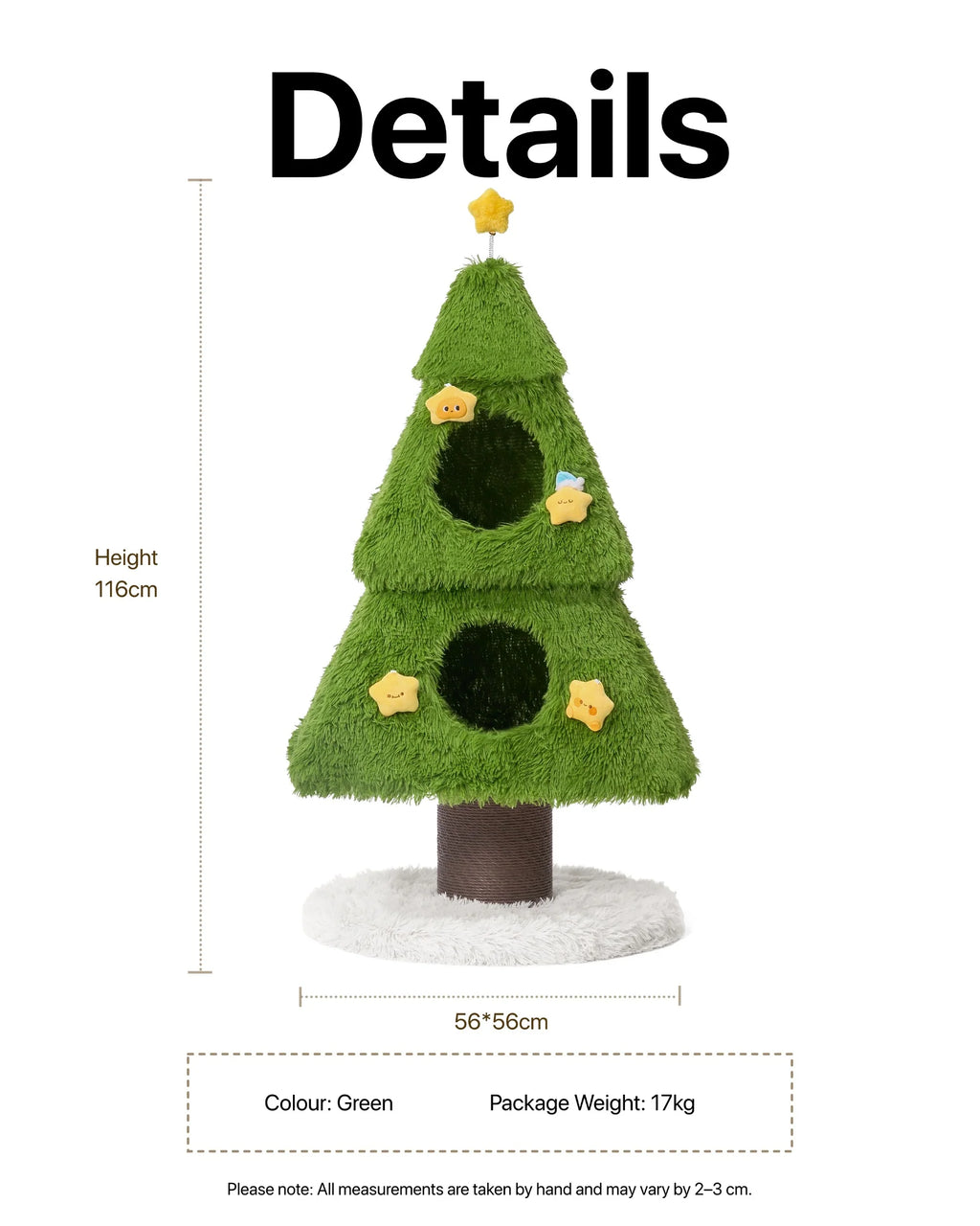 Christmas Loaf Cat Tree -117cm Height
