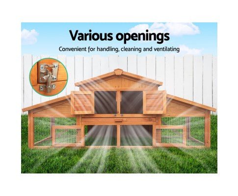 2 Storey Wooden Hutch Coop - House Of Pets Delight (HOPD)