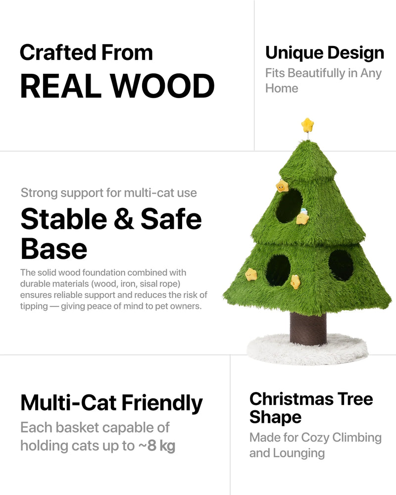 Christmas Loaf Cat Tree -117cm Height