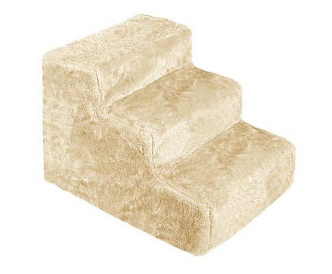 3 Step Dog Ladder Ramp Stairs w/ Washable Cover - Beige - House Of Pets Delight (HOPD)