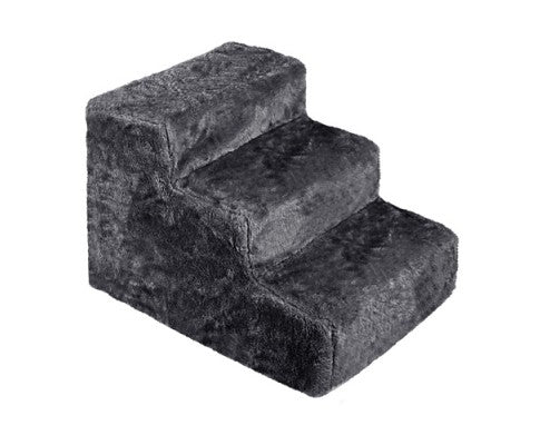 3 Step Dog Ladder Ramp Stairs w/ Washable Cover - Grey - House Of Pets Delight (HOPD)