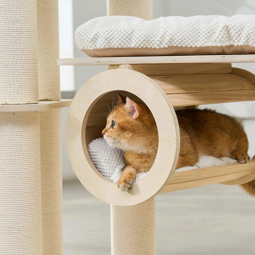 Lumi Multi-Layer Solid Wood Cat Nest Tree