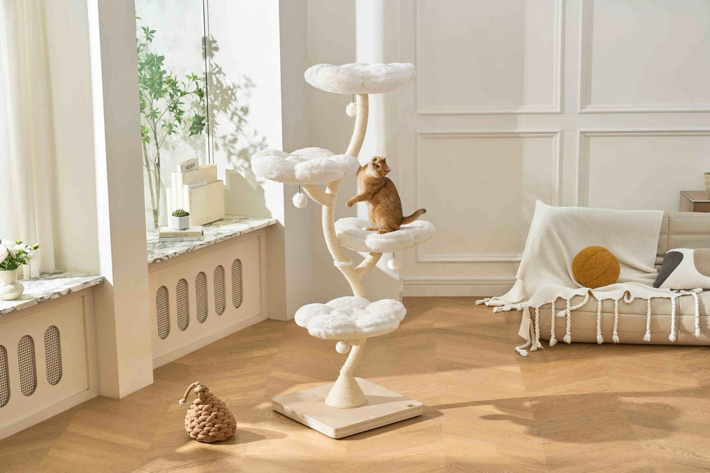 Fairy Cat Tower Deluxe 4-Tier Designer Flower Cat Tree - Aurora