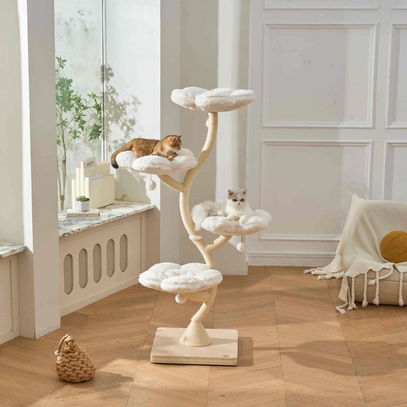 Fairy Cat Tower Deluxe 4-Tier Designer Flower Cat Tree - Aurora