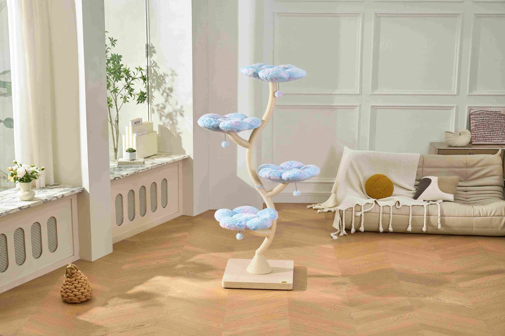 Fairy Cat Tower Deluxe 4-Tier Designer Flower Cat Tree - Aurora