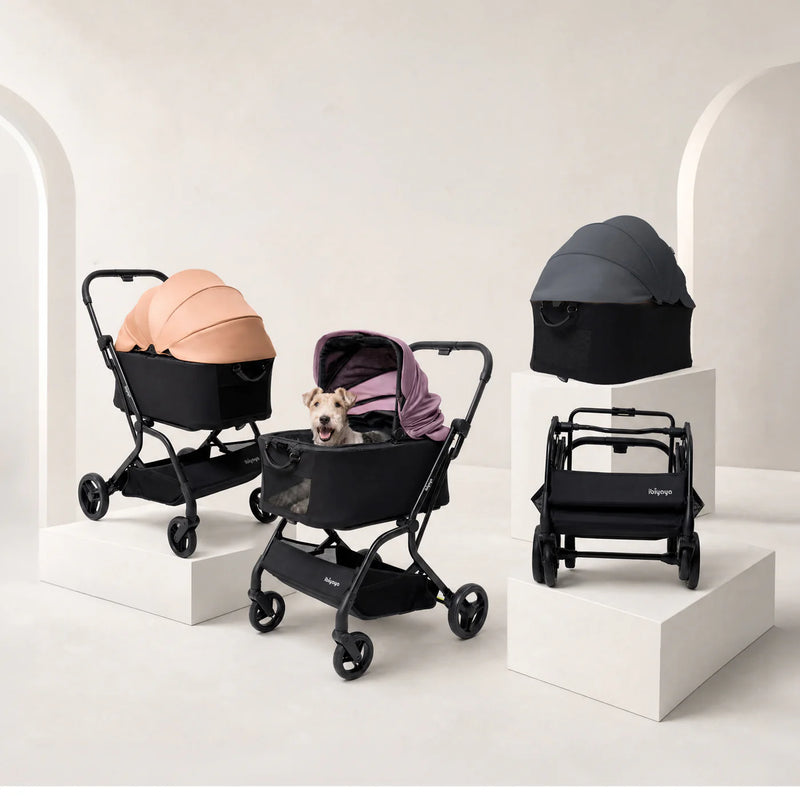 HUE-GO Detachable Pet Stroller & Capsule - Brick Red
