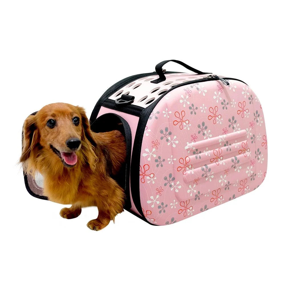 Collapsible Pet Shoulder Carrier Tuscany Pink