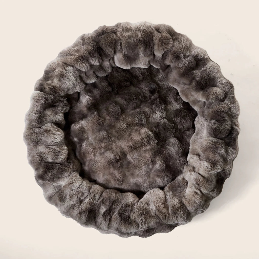 Luxe Bubble Fur Cuddler - Pewter
