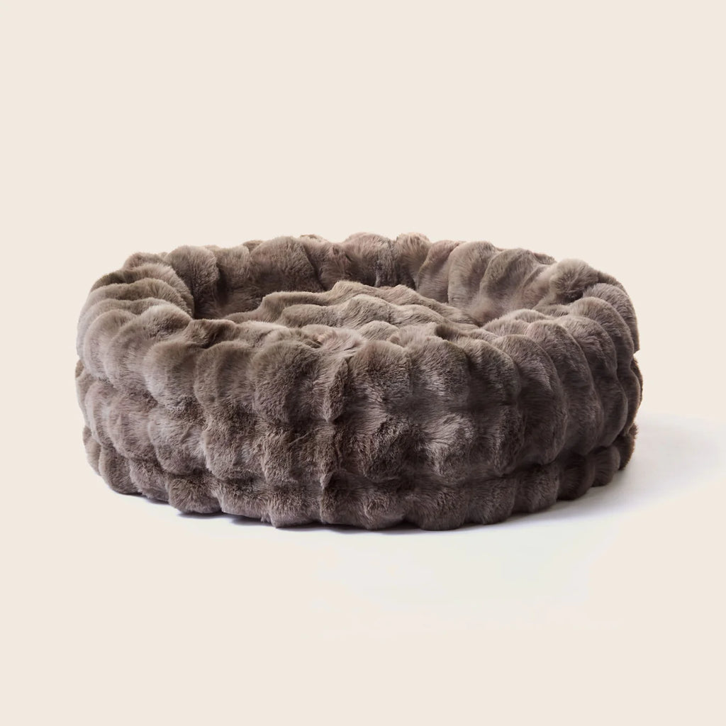 Luxe Bubble Fur Cuddler - Pewter