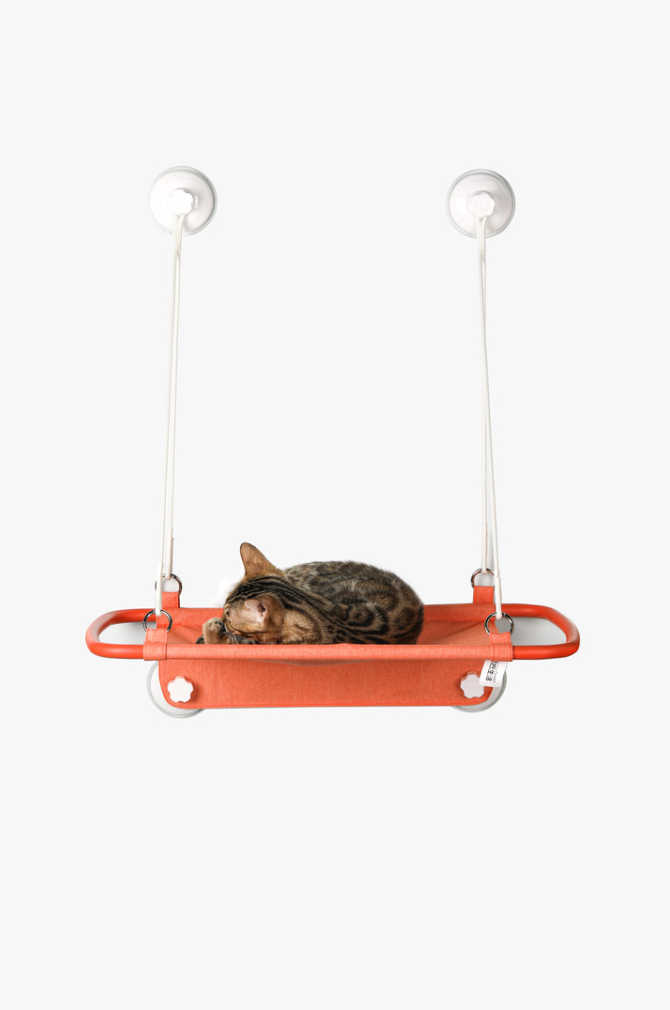 Cat Window Perch, Cat Hammock Window Seat - Orange