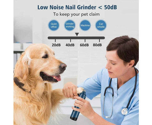 Electric Pet Nail Grinder 2 Speed Rechargeable Claw Filer N10 - Navy