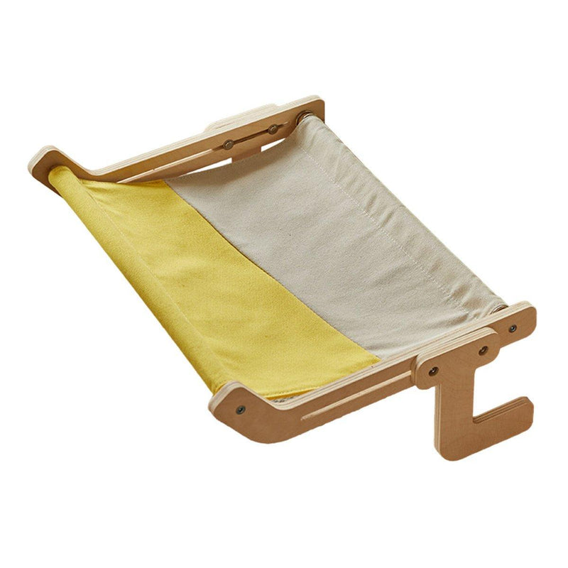 All Season Cat Window Hammock - Yellow & Grey - House Of Pets Delight (HOPD)