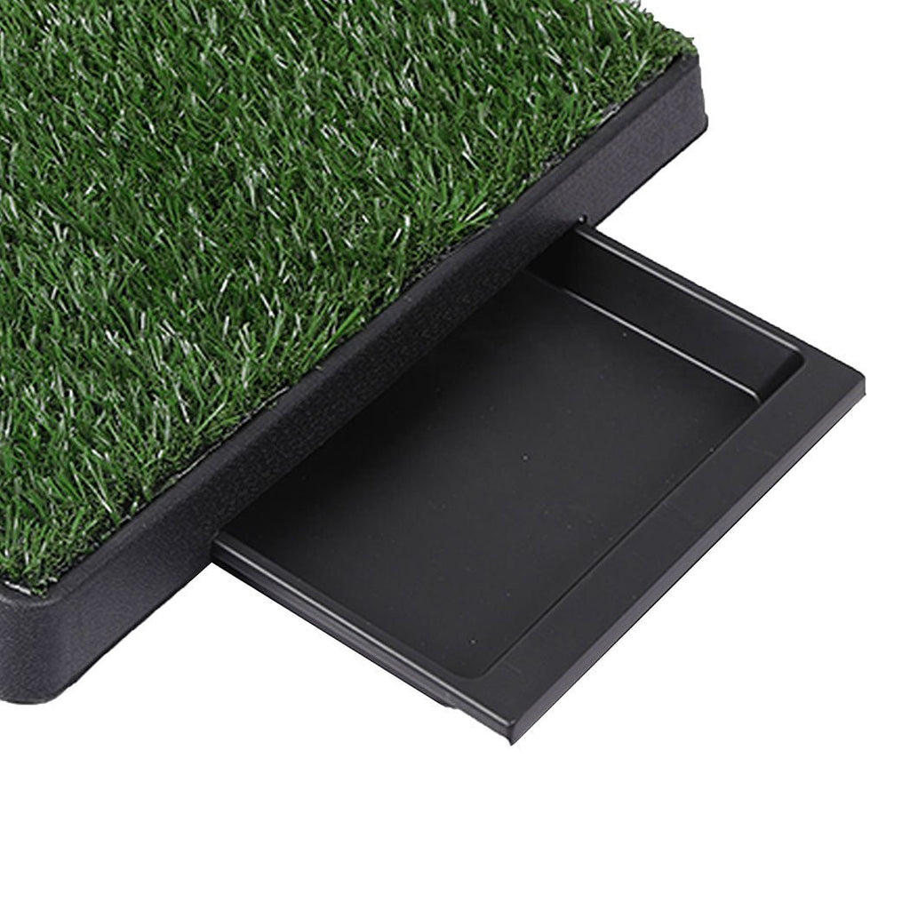 Artificial Grass Puppy Training Potty With Splash Proof Wall - House Of Pets Delight (HOPD)
