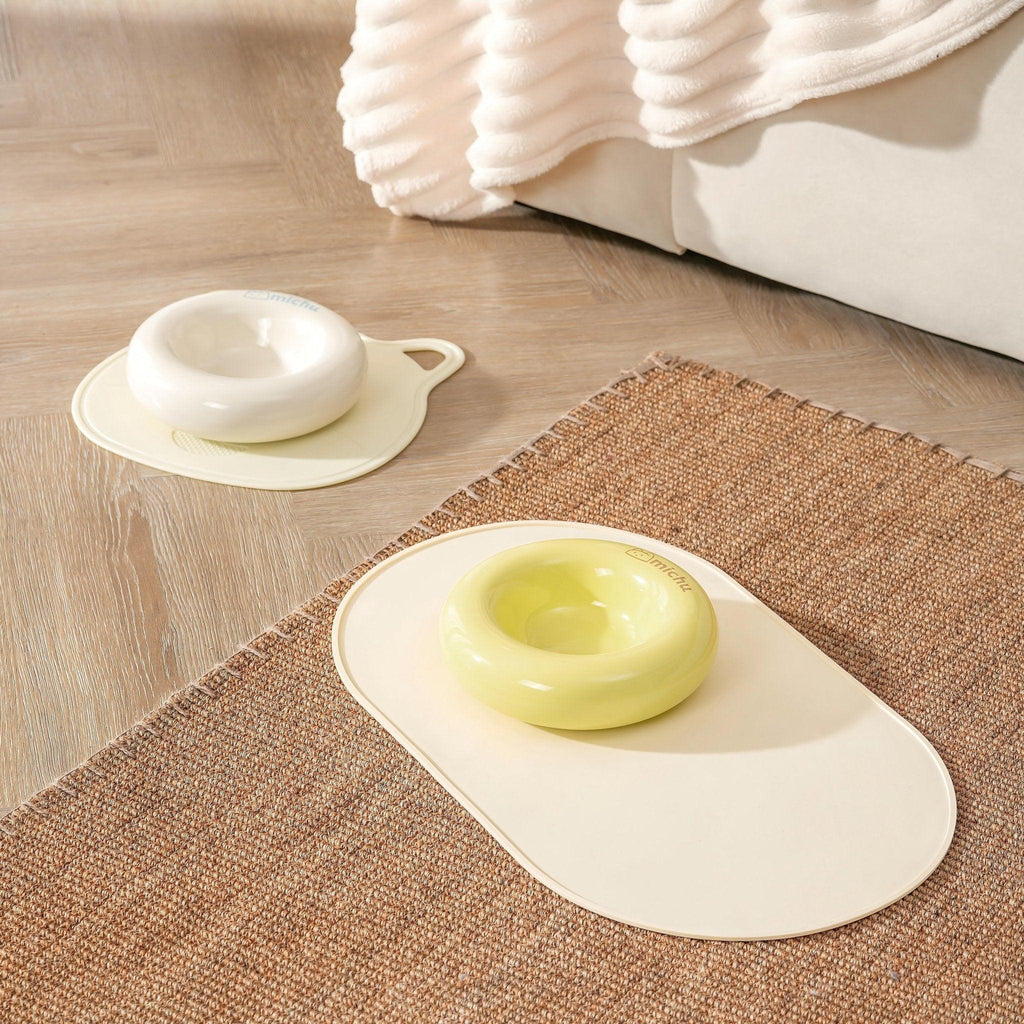 Bagel Ceramic Cat Bowl – Anti - Whisker Cat Food Bowl - Lune - House Of Pets Delight (HOPD)
