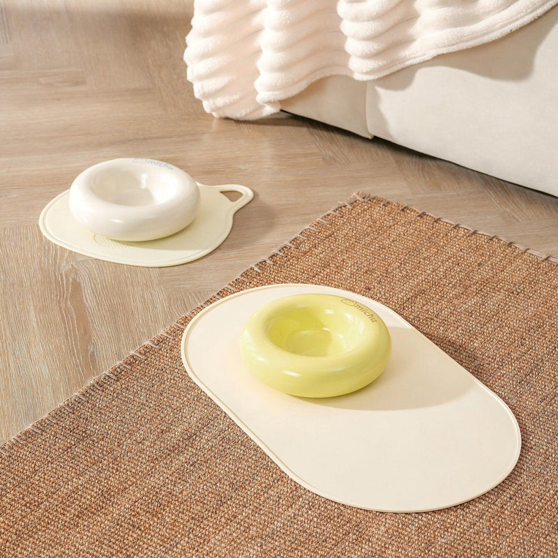 Bagel Ceramic Cat Bowl – Anti - Whisker Cat Food Bowl - Lune - House Of Pets Delight (HOPD)