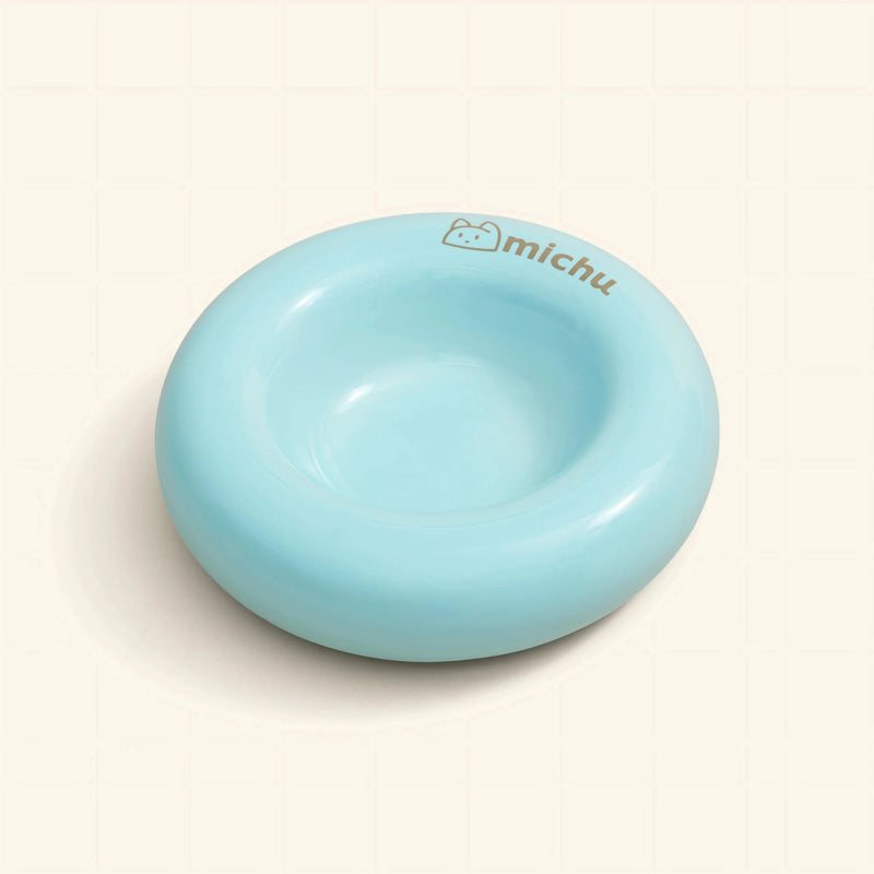 Bagel Ceramic Cat Bowl – Anti - Whisker Cat Food Bowl - Lune - House Of Pets Delight (HOPD)