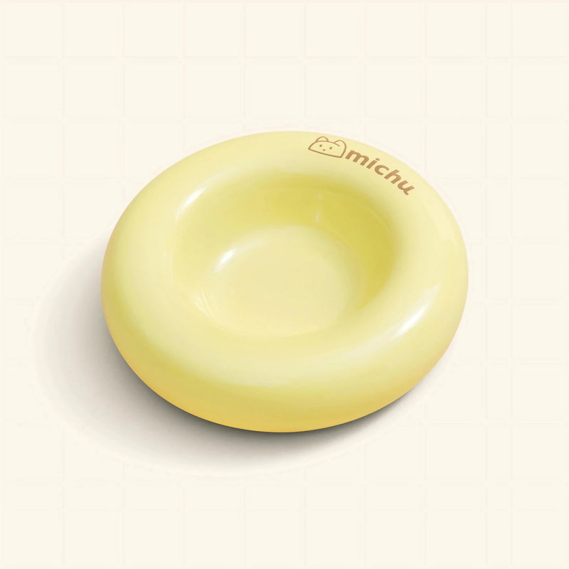 Bagel Ceramic Cat Bowl – Anti - Whisker Cat Food Bowl - Lune - House Of Pets Delight (HOPD)