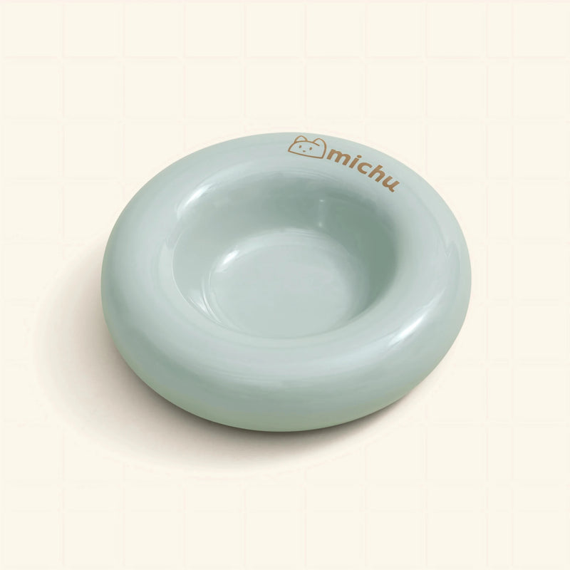 Bagel Ceramic Cat Bowl – Anti - Whisker Cat Food Bowl - Lune - House Of Pets Delight (HOPD)