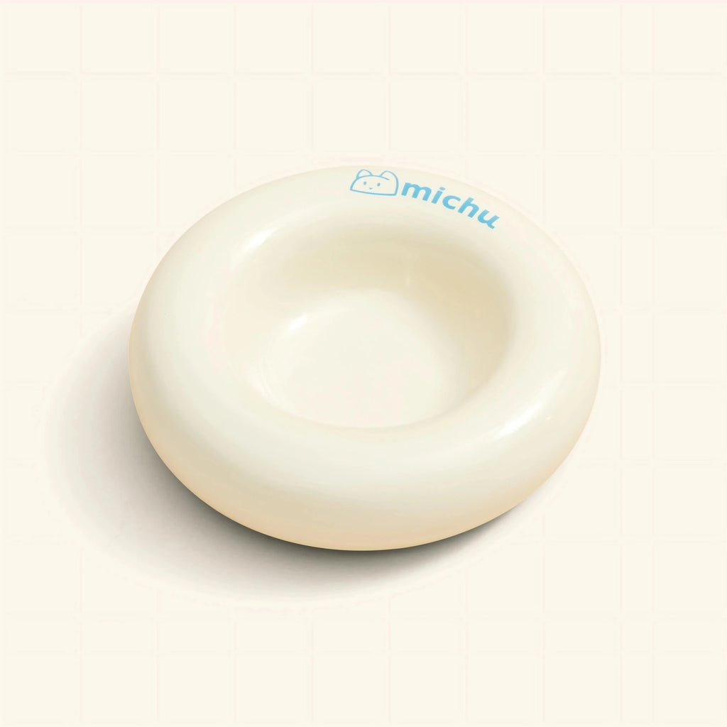 Bagel Ceramic Cat Bowl – Anti - Whisker Cat Food Bowl - Lune - House Of Pets Delight (HOPD)