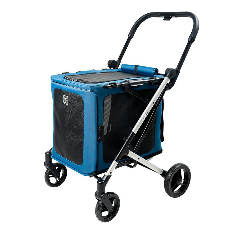BigBuddy 2 - in - 1 Collapsible Stroller And Crate Combo - Crystal Teal - House Of Pets Delight (HOPD)