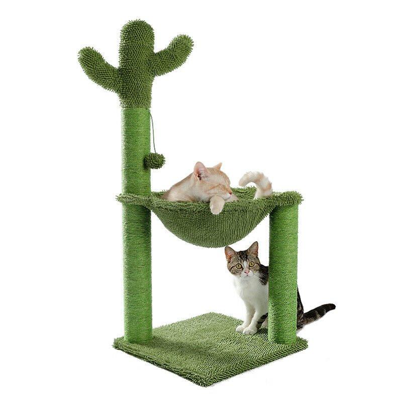 Cactus Hammock Cat Tree Scratcher | House Of Pets Delight (HOPD)