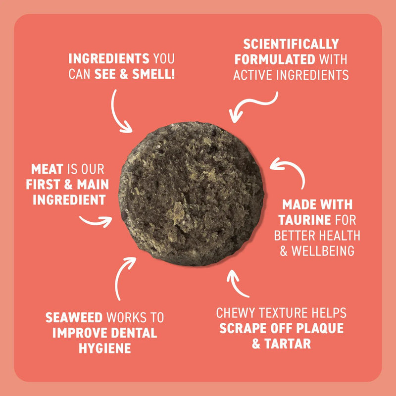 Cat Dental Bites Salmon Charcoal 80G - House Of Pets Delight (HOPD)