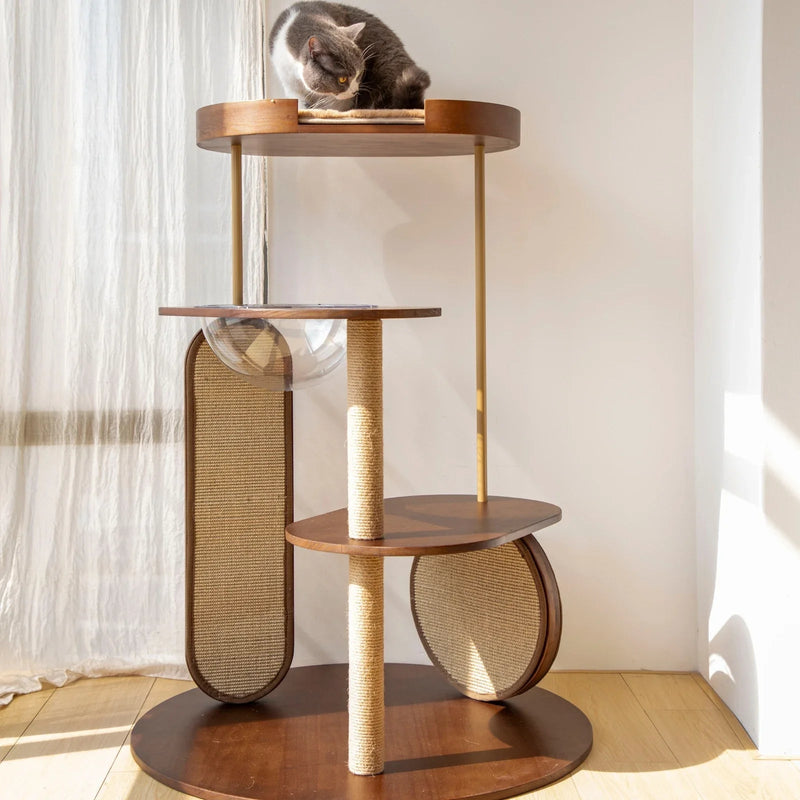 Catime Luxury Wooden Cat Tower - House Of Pets Delight (HOPD)