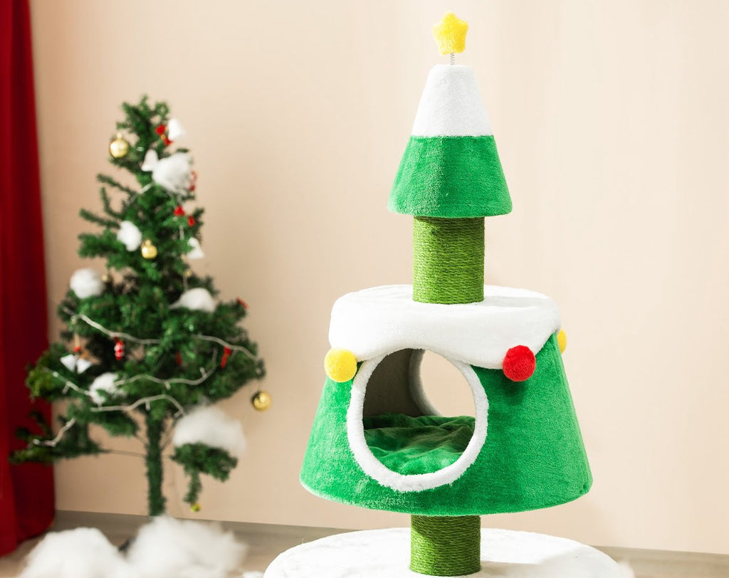 Pet Cat Tree Christmas Tree Catmas Tree Christmas Tree Shaped Cat