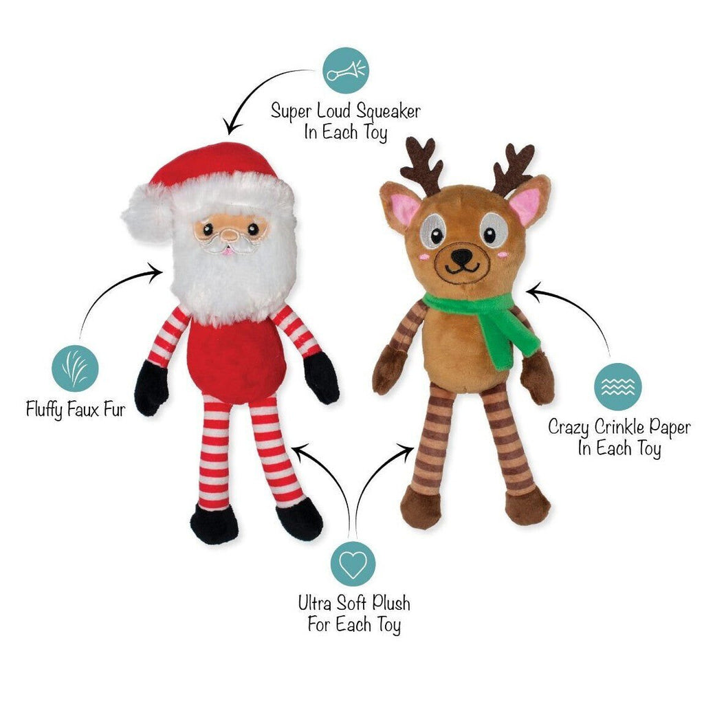 Christmas Friends At Frost Sight Plush Dog Toy - House Of Pets Delight (HOPD)