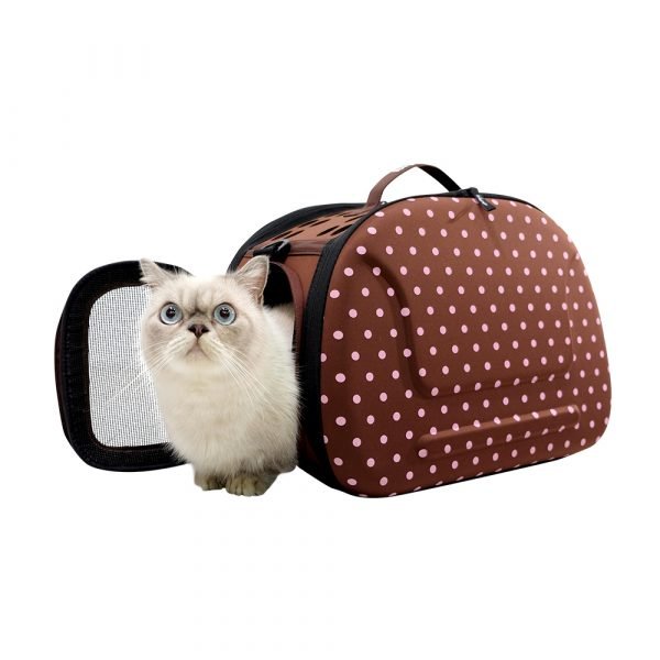 Classic Collapsible Shoulder Pet Carrier - Brown - House Of Pets Delight (HOPD)