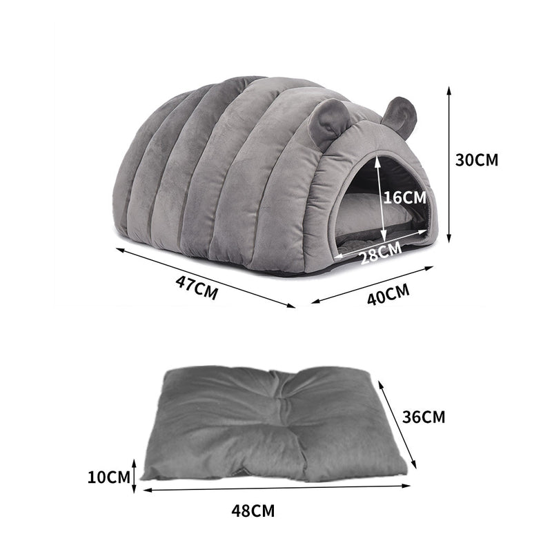 Comfy Cat Cave Igloo Round Nest Grey L - House Of Pets Delight (HOPD)