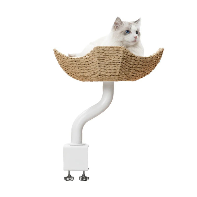 DeskMate Sustainable Desk - Mounted Side Companion Cat Tree - White - House Of Pets Delight (HOPD)