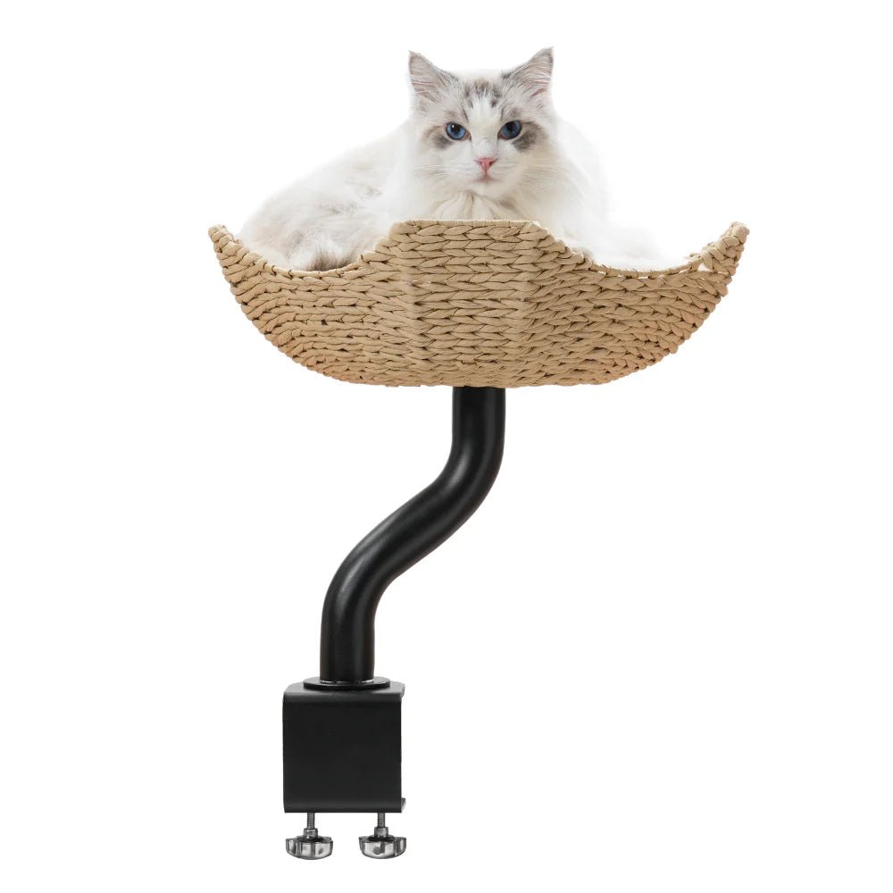 DeskMate Sustainable Desk - Mounted Side Companion Cat Tree - White - House Of Pets Delight (HOPD)