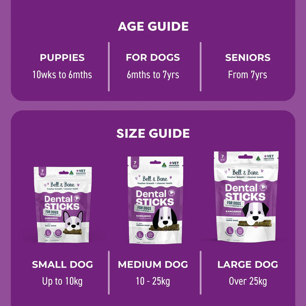 Dog Dental Sticks Roo Mint & Turmeric Small - House Of Pets Delight (HOPD)