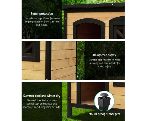 Dog Kennel with Elevated Floor - Large - House Of Pets Delight (HOPD)