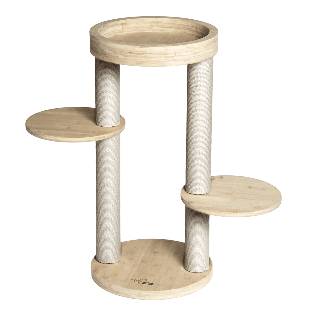 Eco Bamboo Cat Tree Small - Natural Bamboo Structure - House Of Pets Delight (HOPD)