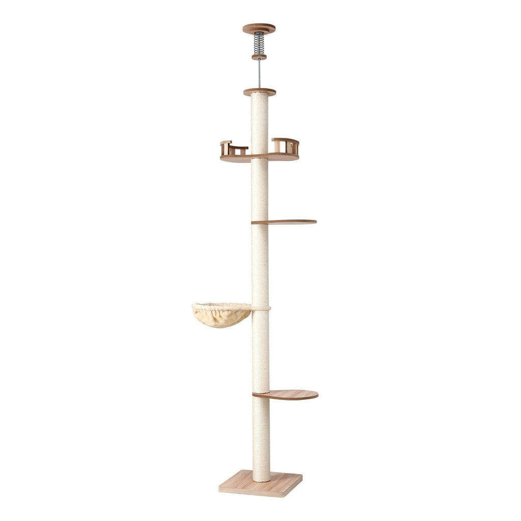 Floor to Ceiling Scratching Post 270cm - Wood Beige | House Of Pets ...