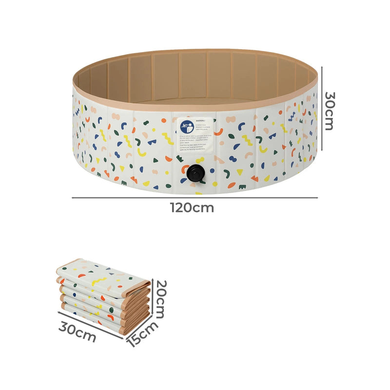 Foldable Pet Swimming Pool in Sprinkles - X - Large - House Of Pets Delight (HOPD)