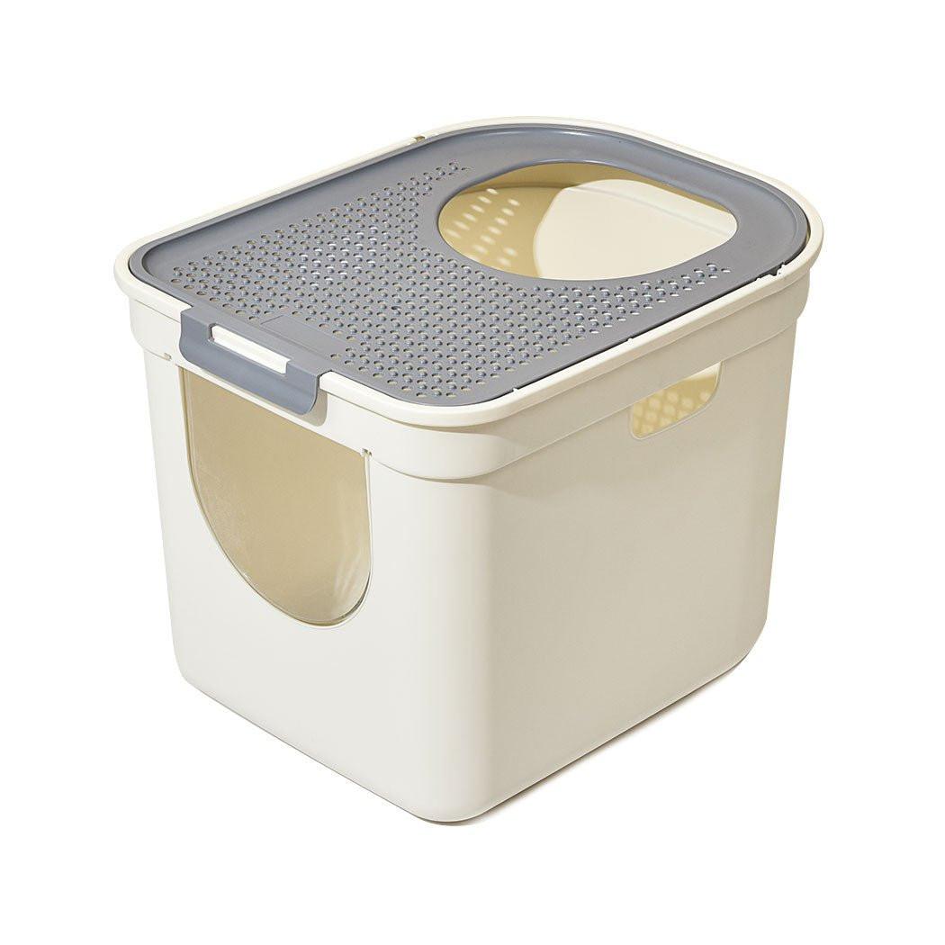 Cat Litter Box Fully Enclosed Toilet Trapping Sifting Odor Control Basin
