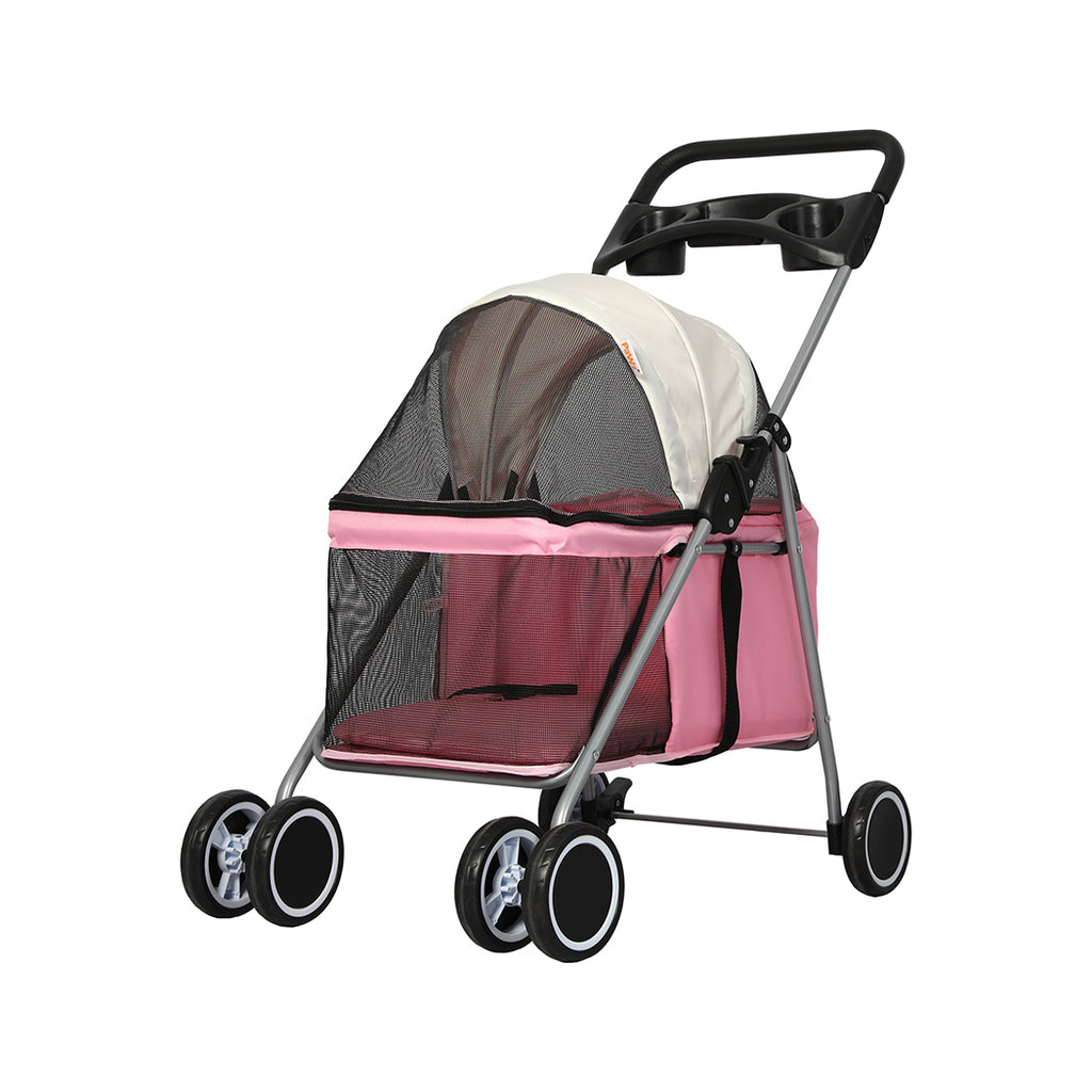 Haustierbuggy Travel 4 Räder Schwarz