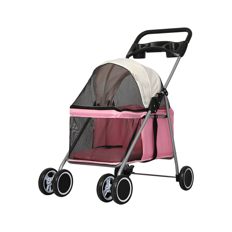 Haustierbuggy Travel 4 Räder Schwarz