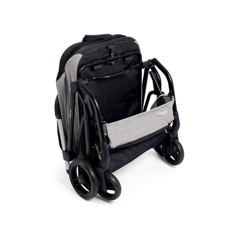 dog car seat stroller combo Ibiyaya InstaCollapse Dog Stroller & Car Seat - Taupe