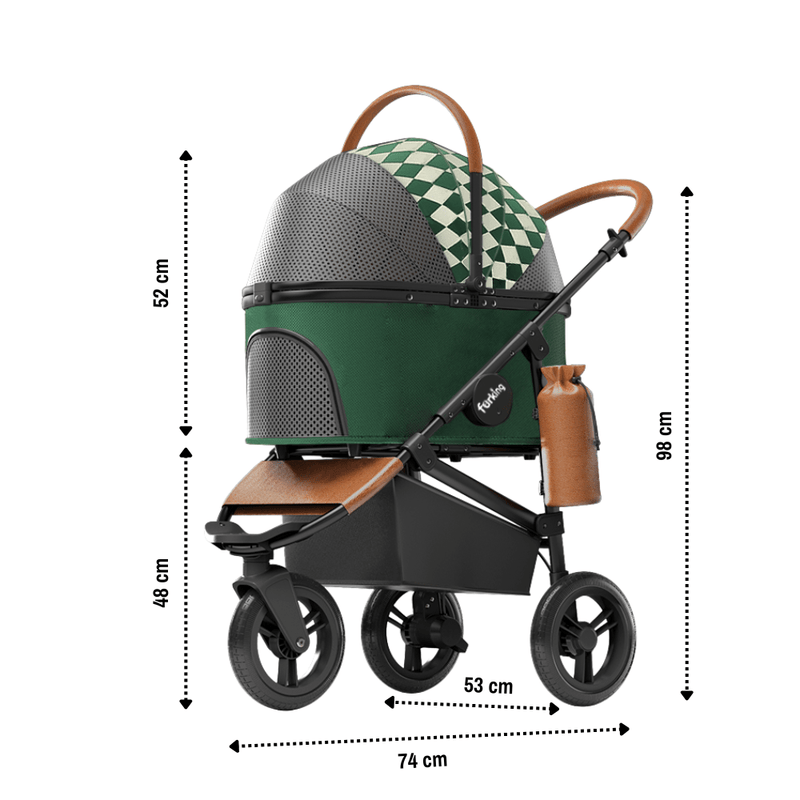 Jogger Pet Pram / Stroller - Black - House Of Pets Delight (HOPD)