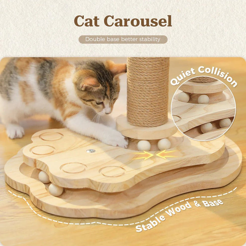 Kitty Interactive Turntable - Self - Amusement Toy - House Of Pets Delight (HOPD)
