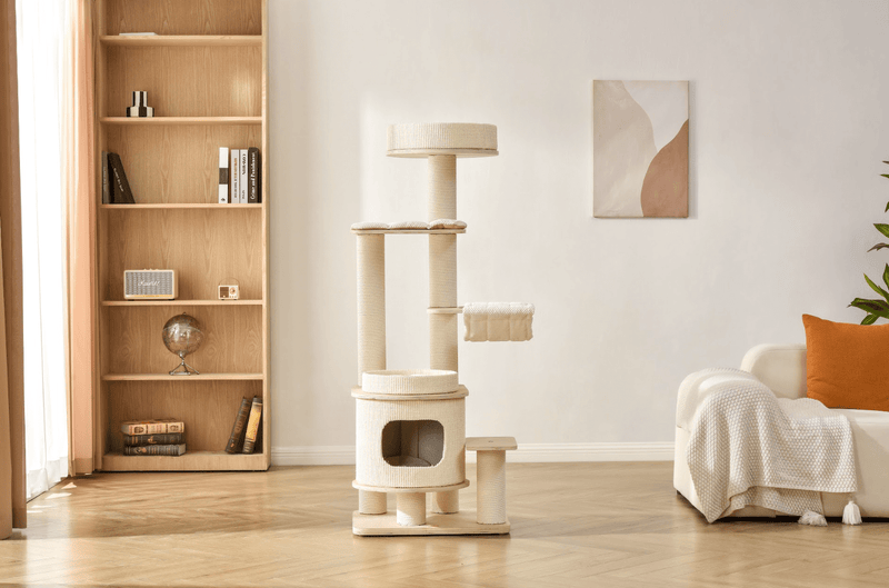 Luna Multi - Layer Solid Wood Cat Nest Tree - House Of Pets Delight (HOPD)