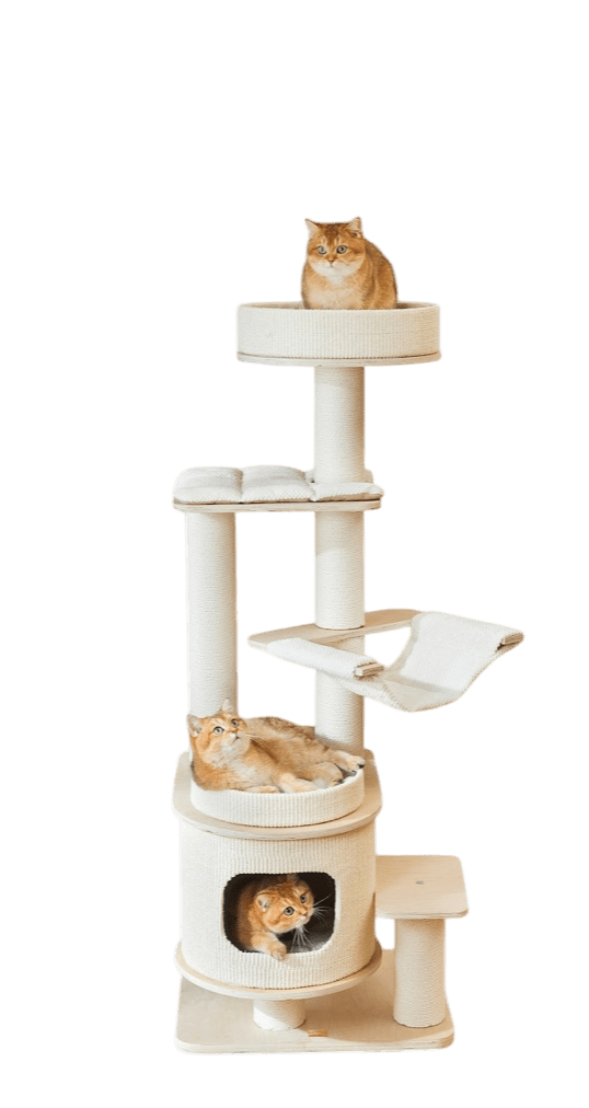 Luna Multi - Layer Solid Wood Cat Nest Tree - House Of Pets Delight (HOPD)