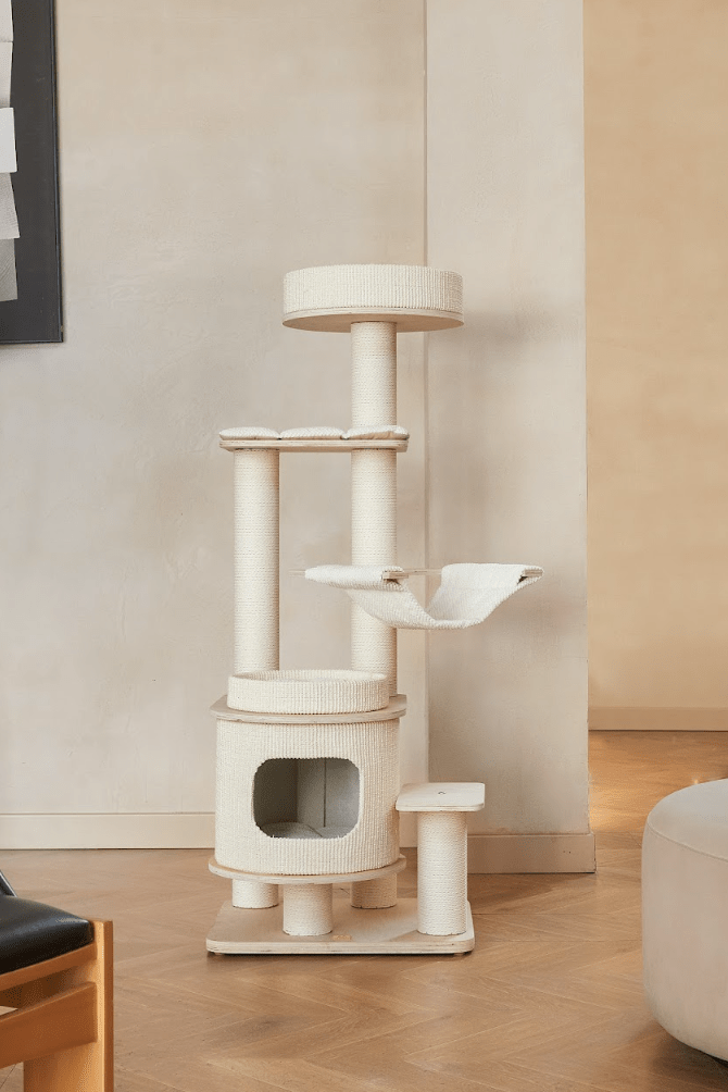 Luna Multi - Layer Solid Wood Cat Nest Tree - House Of Pets Delight (HOPD)