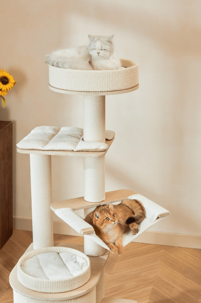 Luna Multi - Layer Solid Wood Cat Nest Tree - House Of Pets Delight (HOPD)