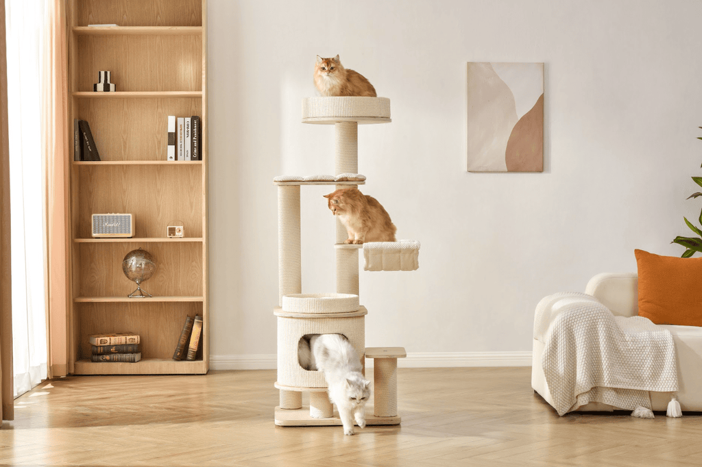 Luna Multi - Layer Solid Wood Cat Nest Tree - House Of Pets Delight (HOPD)