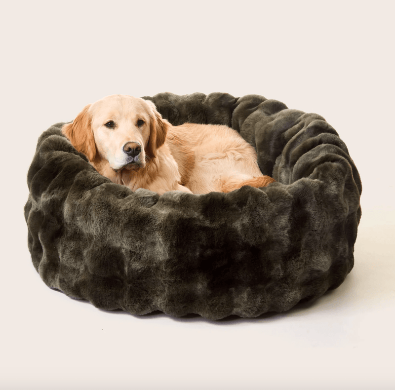 Luxe Bubble Fur Cuddler - Olive - House Of Pets Delight (HOPD)